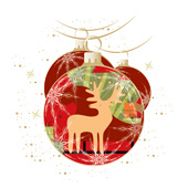 Weihnachtskarten-Dekore