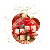 Weihnachtskarten-Dekore