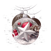 Weihnachtskarten-Dekore