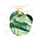 Weihnachtskarten-Dekore