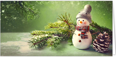 2025 für Firmen | Kategorie Grüne Impressionen | Motiv: Schneemannsfreude - Artikel Nummer 31307