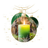 Weihnachtskarten-Dekore