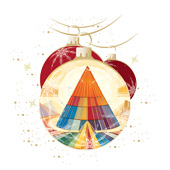 Weihnachtskarten-Dekore