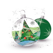 Weihnachtskarten-Dekore