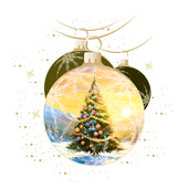 Weihnachtskarten-Dekore