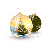 Weihnachtskarten-Dekore