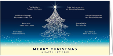 2025 für Firmen | Kategorie Internationale Weihnachtsgrüße | Motiv: Punktebaum - Artikel Nummer 31318