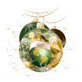 Weihnachtskarten-Dekore