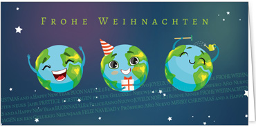 2025 für Firmen | Kategorie Internationale Weihnachtsgrüße | Motiv: Fröhliche Welt - Artikel Nummer 31321