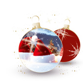 Weihnachtskarten-Dekore