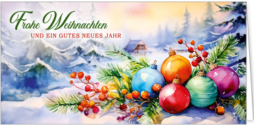 2025 für Firmen | Kategorie - Weihnachts Aquarelle - | Motiv: Funkelaquarell - Artikel Nummer 31335