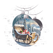 Weihnachtskarten-Dekore