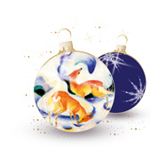 Weihnachtskarten-Dekore