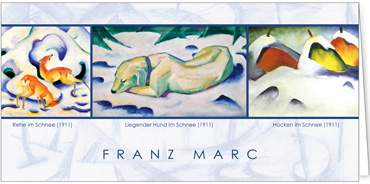 2025 für Firmen | Alte Meister | Motiv: Franz Marc Collage Werke Winter (1911) - Artikel Nummer 31343