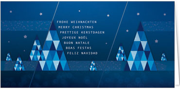 2025 für Firmen | Kategorie Blaue Impressionen | Motiv: Geometrische Weihnacht - Artikel Nummer 41152