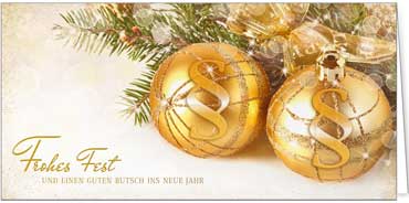 2025 für Firmen | Kategorie Steuerberater und Rechtsanwälte | Motiv: Festlicher Steuerschmuck - Artikel Nummer 41240