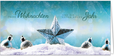 2025 für Firmen | Kategorie Weihnachtliche  Fotoimpressionen | Motiv: Sterngrüße im Schnee - Artikel Nummer 41250