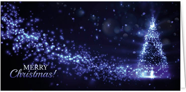 2025 für Firmen | Kategorie Blaue Impressionen | Motiv: Schwungvoller Lichterbaum - Artikel Nummer 41260