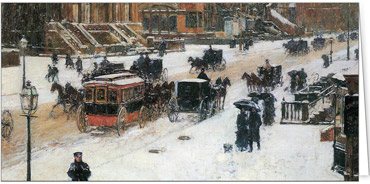 2025 für Firmen | Alte Meister | Motiv: Childe Hassam / Fifth Avenue in Winter - Artikel Nummer 41290