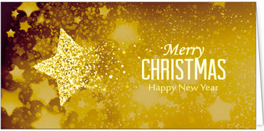 2025 für Firmen | Kategorie Goldene Impressionen | Motiv: Funkelnde Goldsterne - Artikel Nummer 41308