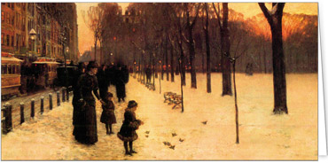 2025 für Firmen | Alte Meister | Motiv: Childe Hassam / At Dusk (Boston Common at Twilight) - Artikel Nummer 41347
