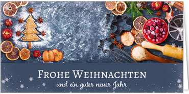 2025 für Firmen | Kategorie Duftkarten | Motiv: Weihnachtsbäckerei (Zimt-Duft) - Artikel Nummer 41439
