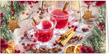 2025 für Firmen | Kategorie Duftkarten | Motiv: Weihnachtlicher Fruchtcocktail (Punsch-Duft) - Artikel Nummer 41459