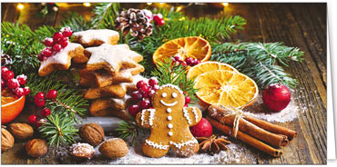 2025 für Firmen | Kategorie Duftkarten | Motiv: Duftende Zimtsterne (Zimt-Duft) - Artikel Nummer 41472