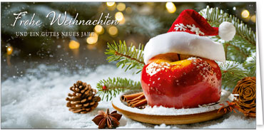 2025 für Firmen | Kategorie Duftkarten | Motiv: Bratapfelmütze (Bratapfel-Duft) - Artikel Nummer 41474