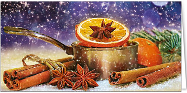 2025 für Firmen | Kategorie Duftkarten | Motiv: Wärmende Zimtstangen (Zimt-Duft) - Artikel Nummer 41475