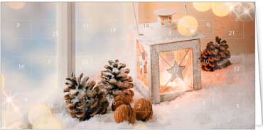 2025 für Firmen | Kategorie Adventkalenderkarten | Motiv: Laternenmagie - Artikel Nummer 41515