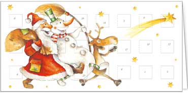 2025 für Firmen | Kategorie Adventkalenderkarten | Motiv: Die Glücksbringer - Artikel Nummer 41527