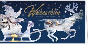 2025 für Firmen | Kategorie Blaue Impressionen | Motiv: Abstrakte Schlittenfahrt - Artikel Nummer 41841