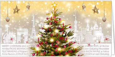 2024 für Firmen | Kategorie Internationale Weihnachtsgrüße | Motiv: Sparkling Christmas - Artikel Nummer 41882