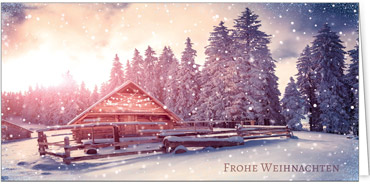 2025 Kategorie Winterlandschaften | Motiv: Hüttenharmonie - Artikel Nummer 41918