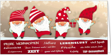 2025 für Firmen | Kategorie Humor | Motiv: Süße Wichtel - Artikel Nummer 41931