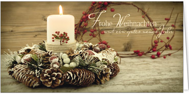 2025 für Firmen | Kategorie Weihnachtliche  Fotoimpressionen | Motiv: Leuchtende Weihnachtsbeeren - Artikel Nummer 41935