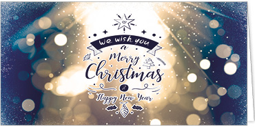 2025 für Firmen | Kategorie Blaue Impressionen | Motiv: Goldiges Christmas-Feuerwerk - Artikel Nummer 41939