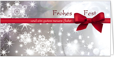 2025 für Firmen | Kategorie Silberne Impressionen | Motiv: Moderne Festschleife - Artikel Nummer 41952