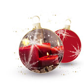 Weihnachtskarten-Dekore