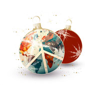 Weihnachtskarten-Dekore