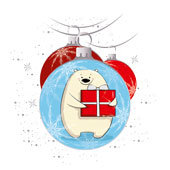 Weihnachtskarten-Dekore