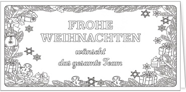 2025 für Firmen | Kategorie Ausmalkarten | Motiv: Team-Wünsche zum Ausmalen - Artikel Nummer 41961-816