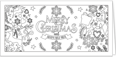 2025 für Firmen | Kategorie Ausmalkarten | Motiv: Weihnachtsmeditation zum Ausmalen - Artikel Nummer 41964-816