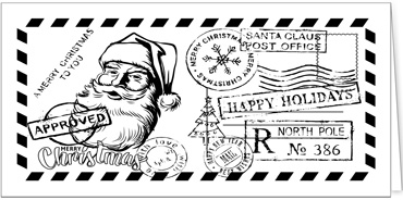 2025 für Firmen | Kategorie Ausmalkarten | Motiv: Retro-Weihnachtsmann zum Ausmalen - Artikel Nummer 41965-816