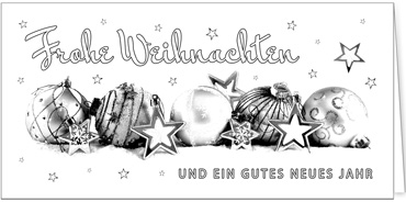 2025 für Firmen | Kategorie Ausmalkarten | Motiv: Weihnachtsschmuck zum Ausmalen - Artikel Nummer 41969-816