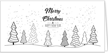 2025 für Firmen | Kategorie Ausmalkarten | Motiv: Weihnachtsbäumchen zum Ausmalen - Artikel Nummer 41974-816