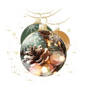 Weihnachtskarten-Dekore