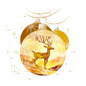 Weihnachtskarten-Dekore