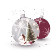 Weihnachtskarten-Dekore